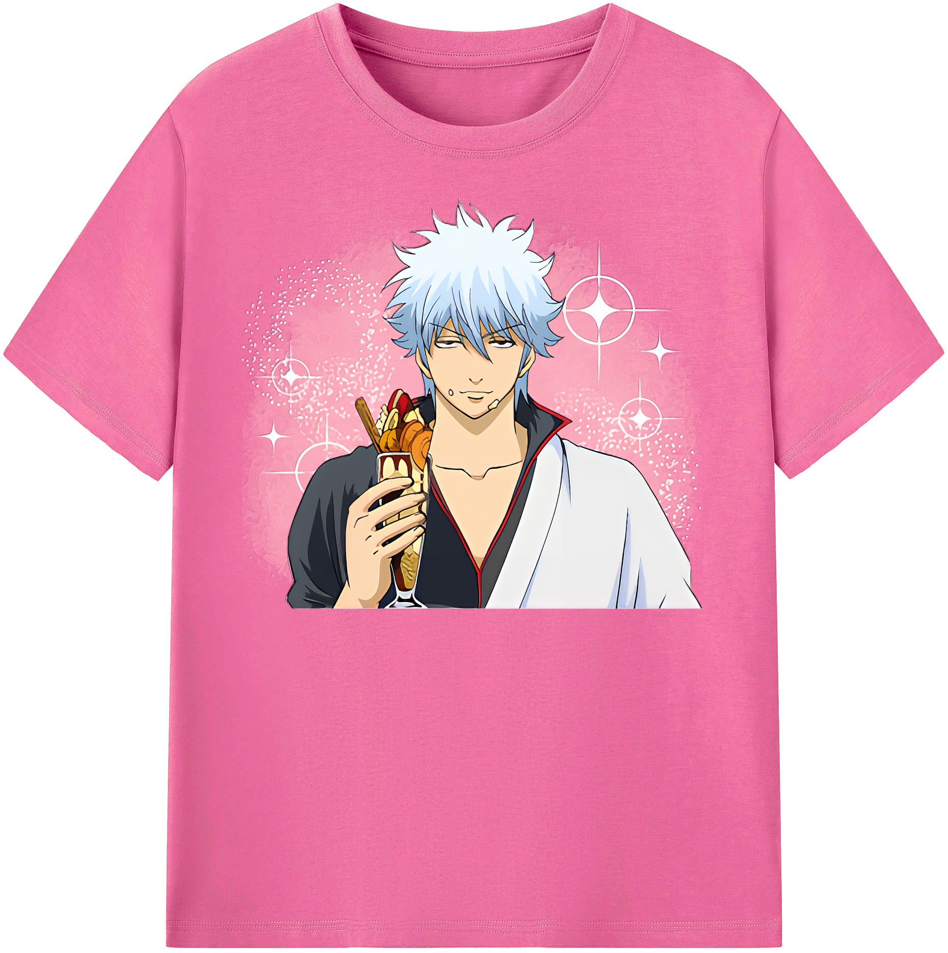 （画像用） ぎんたま 坂田銀時（さかたぎんとき） 神楽 志村新八（しむら しんぱち） GINTAMA Sakata Gintoki Kagura Shimura Shinpachi レディースカジュアルプリントTシャツ（綿100％）